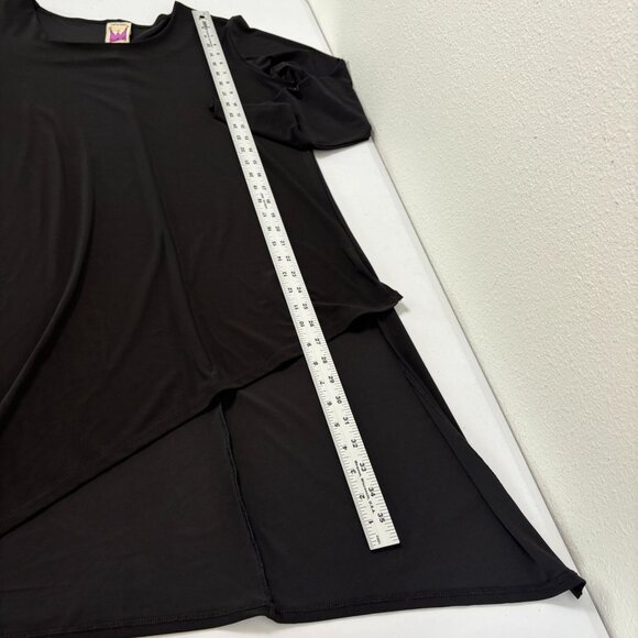 Original Anthony Tunic Top Size S Black Long Sleeve Asymmetric Stretch - Picture 11 of 13